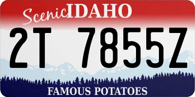 ID license plate 2T7855Z
