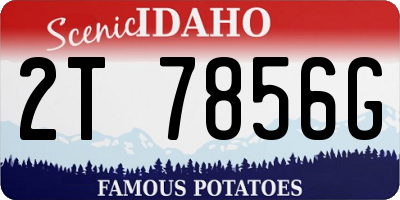 ID license plate 2T7856G