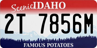 ID license plate 2T7856M
