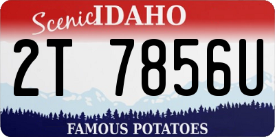 ID license plate 2T7856U