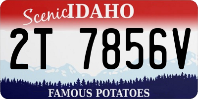 ID license plate 2T7856V