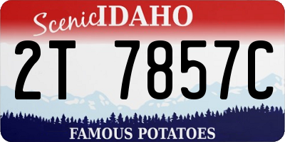 ID license plate 2T7857C