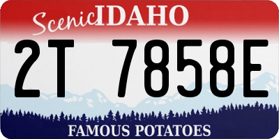 ID license plate 2T7858E
