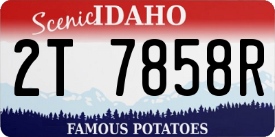 ID license plate 2T7858R