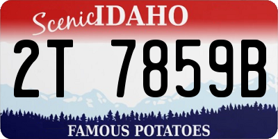 ID license plate 2T7859B