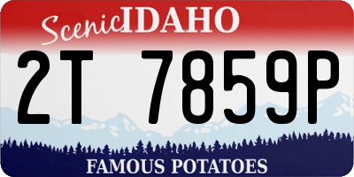 ID license plate 2T7859P
