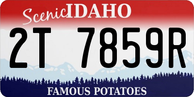 ID license plate 2T7859R