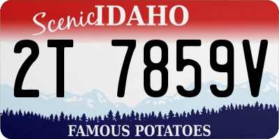 ID license plate 2T7859V