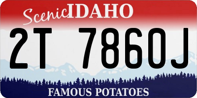 ID license plate 2T7860J