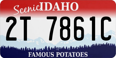 ID license plate 2T7861C