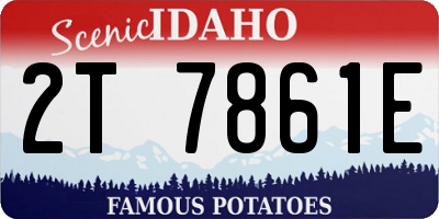 ID license plate 2T7861E