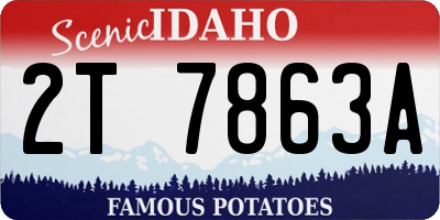 ID license plate 2T7863A