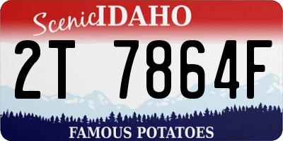 ID license plate 2T7864F