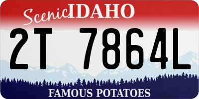 ID license plate 2T7864L