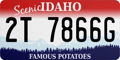 ID license plate 2T7866G