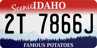ID license plate 2T7866J