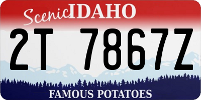 ID license plate 2T7867Z