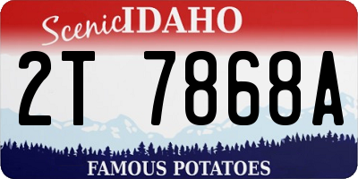 ID license plate 2T7868A