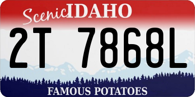 ID license plate 2T7868L