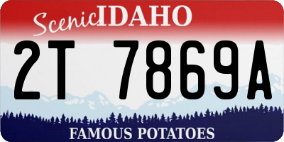 ID license plate 2T7869A