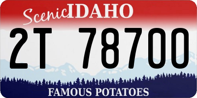 ID license plate 2T7870O