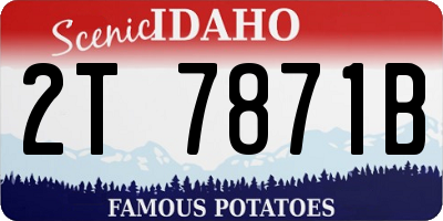 ID license plate 2T7871B