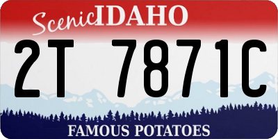 ID license plate 2T7871C