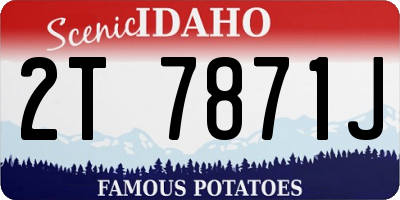 ID license plate 2T7871J