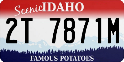 ID license plate 2T7871M