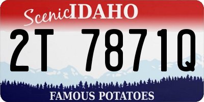 ID license plate 2T7871Q