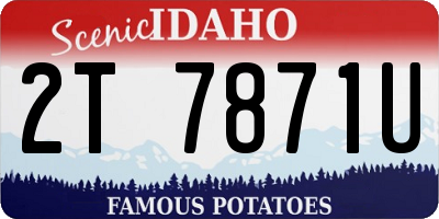ID license plate 2T7871U