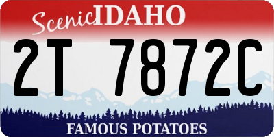 ID license plate 2T7872C