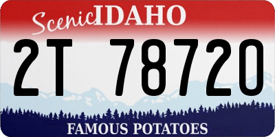 ID license plate 2T7872O