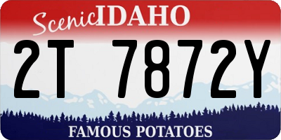 ID license plate 2T7872Y
