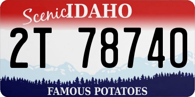 ID license plate 2T7874O