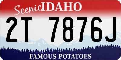 ID license plate 2T7876J