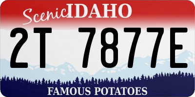 ID license plate 2T7877E