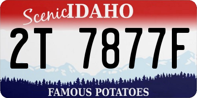 ID license plate 2T7877F