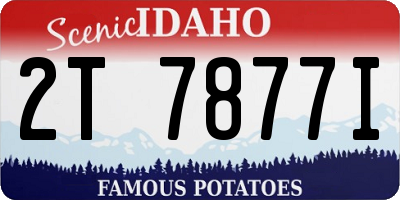 ID license plate 2T7877I