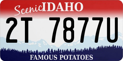 ID license plate 2T7877U