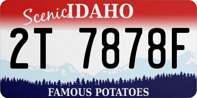 ID license plate 2T7878F