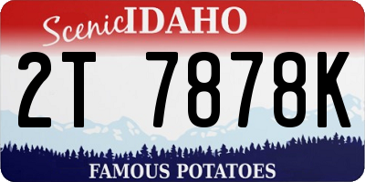 ID license plate 2T7878K
