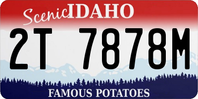ID license plate 2T7878M