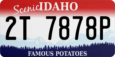 ID license plate 2T7878P
