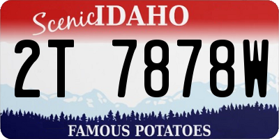 ID license plate 2T7878W