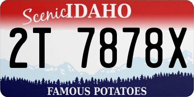 ID license plate 2T7878X