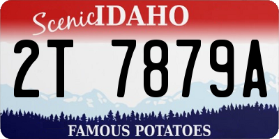 ID license plate 2T7879A