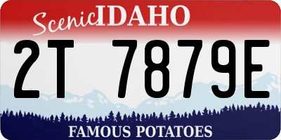 ID license plate 2T7879E