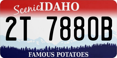 ID license plate 2T7880B