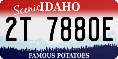 ID license plate 2T7880E